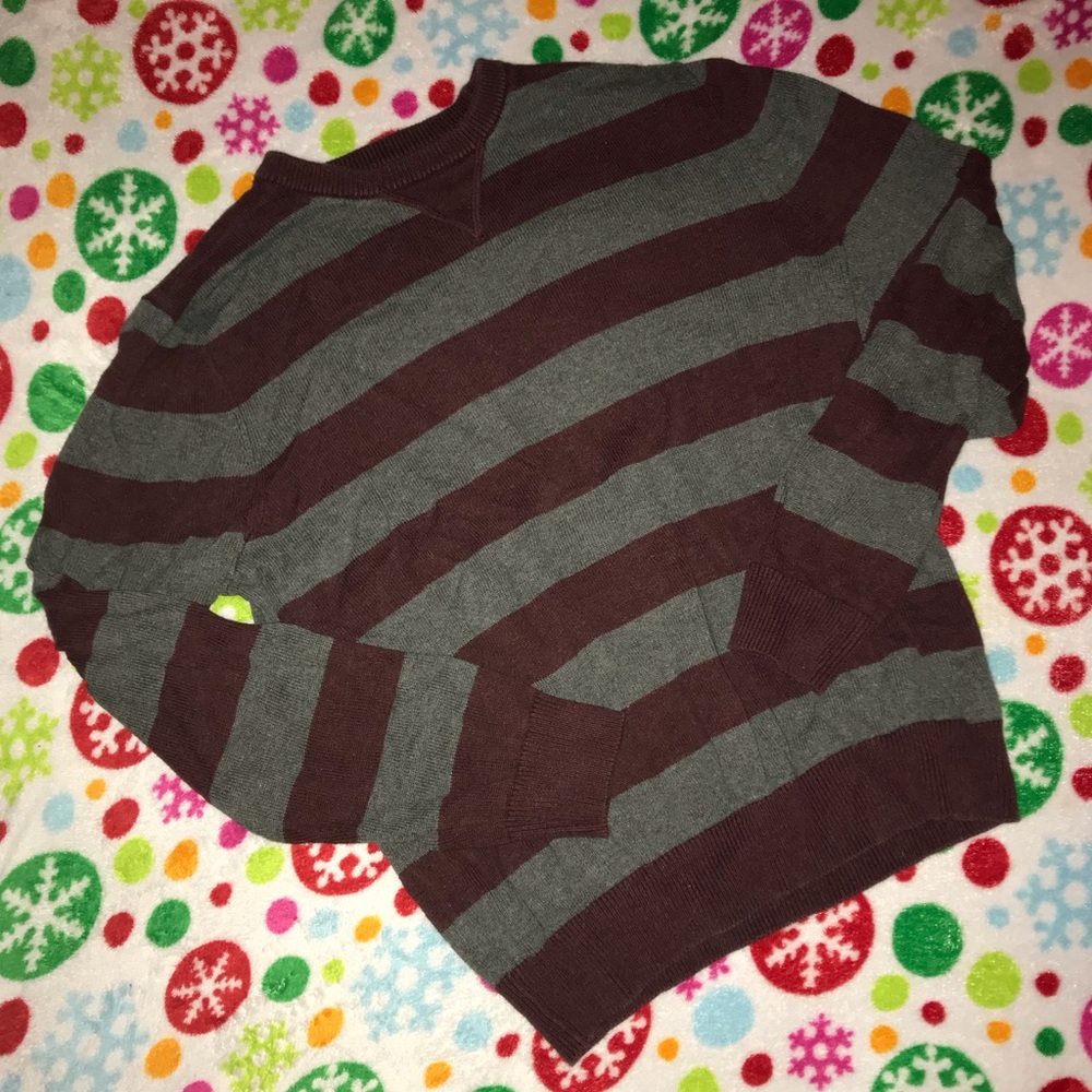 Thick striped sweater